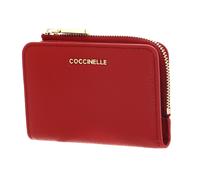 COCCINELLE Metallic Soft Credit Card Holder Scarlet