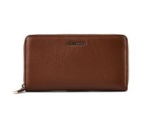 Coccinelle Portemonnaie Metallic Soft Wallet – genarbtes Leder – Cognac