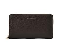 Coccinelle Leder Geldbörse Metallic Soft Wallet Grained Leather Fango dunkelgrün