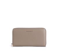 Coccinelle Metallic Soft Geldbörse taupe, genarbtes Leder, Damen