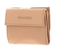COCCINELLE Metallic Soft Mini Wallet Grainy Leather Toasted