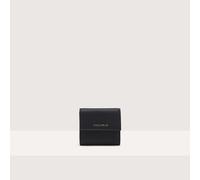 coccinelle - METALLIC SOFT Portemonnaie Metallic Soft Wallet Grained Lea Noir Schwarz
