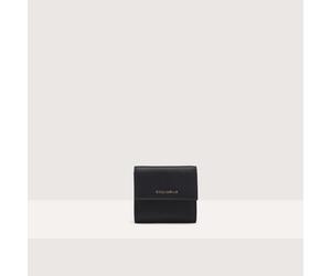 coccinelle - METALLIC SOFT Portemonnaie Metallic Soft Wallet Grained Lea Noir Schwarz