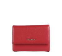 COCCINELLE Metallic Soft Wallet Grainy Leather Ruby