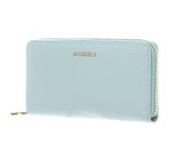 Coccinelle Leder Geldbörse Metallic Soft Wallet Grained Leather Aquamarine hellblau