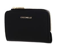 COCCINELLE Metallic Soft Wallet Grained Leather Noir