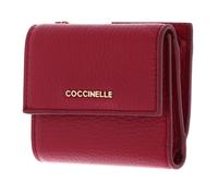 COCCINELLE Metallic Soft Wallet Grained Leather Sangria