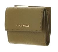 COCCINELLE Metallic Soft Wallet Grained Leather Seagrass