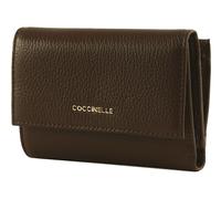 COCCINELLE Metallic Soft Wallet Grainy Leather Brunette