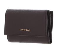 Coccinelle Metallic Soft Geldbörse dunkelbraun, Leder, Damen
