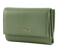 Coccinelle Leder Geldbörse Metallic Soft Wallet Grainy Leather Greenery Mint