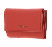 COCCINELLE Metallic Soft Wallet Grainy Leather Grenadine Red