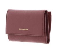 Coccinelle Leder Geldbörse Metallic Soft Wallet Grainy Leather Winter Rose Altrosa