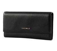 Coccinelle Geldbörse Metallic Soft Noir – RFID, Leder, Damen