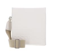 COCCINELLE Myrtha Maxi Log Crossbody Bag Grained Leather Blanco