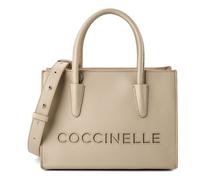 Coccinelle Leder-Umhängetasche Myrtha26 – genarbtes Leder – Sandshell Beige