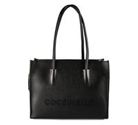 Coccinelle Myrtha26 Einkaufstasche, Leder, schwarz, für Damen, 36 x 27 x 13 cm, mit Innentaschen und Reißverschluss