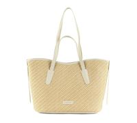 COCCINELLE New Never Without Bag Bicolor Straw Handbag Mul. Blanco / Blan