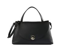 Coccinelle Handtasche Nikla – doppelt genarbtes Leder – Noir/Cognac