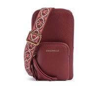 Coccinelle Pixie Handytasche dunkelrot, genarbtes Rindsleder, Damen