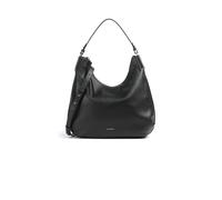 Coccinelle Leder Schultertasche Umhängetasche Rebekka Handbag Grained Leather Noir schwarz