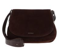 COCCINELLE Rebekka Suede Handbag Grained Leather Brunette / Brunet
