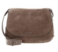 COCCINELLE Rebekka Suede Handbag Grained Leather Warm Taupe