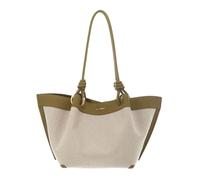 COCCINELLE Finn Canvas Handbag Natural / Seagrass