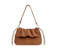 COCCINELLE Schultertasche Lidia Suede Small Cognac
