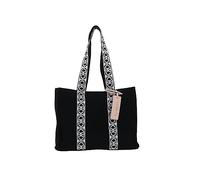 COCCINELLE Never Without Bag Ribbon Handbag Canvas Fabric Noir