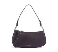 Coccinelle Schultertasche pflaume, genarbtes Leder, Damen