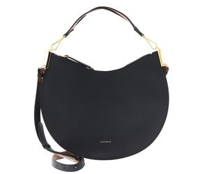 COCCINELLE Sunup Handbag Double Grainy Leather Noir / Cognac