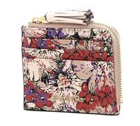 COCCINELLE Tassel Flower Print Credit Card Holder Mul. Crea. P / Cr. P