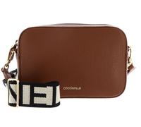 Coccinelle Leder Umhängetasche Tebe Crossover Bag Cognac braun