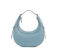 Coccinelle Whisper Schultertasche hellblau, genarbtes Rindsleder, Damen