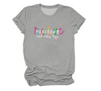 Cocila Angebot des Tages Blitzangebot Leinenblusen Für Damen Round Neck Tshirt Women Oberteil Flieder Damen Tshirt Damen Prinzessin Tunika Tops Sommer Damenkleider Sommer Sale