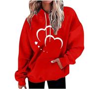 Cocila Angebote des Tages Heute Blitzangebote Hoodie Damen Oversize Sommer Oversize Kapuzenpullover Damen Sweatjacke Damen Schwarz Lang Weihnachtspullover Herren Rot Damenbekleidung Sale
