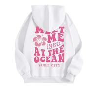 Cocila Angebote des Tages Heute Blitzangebote Oversize Kuschel Hoodie Damen Hoody Damen Mit Kapuze Reissverschluss Sweatshirt Damen Dunkelrot Pullover Damen Aufdruck Letzte Bestellungen Anzeigen