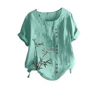 Cocila Angebote des Tages Heute Damen Weisse Bluse Damen Sommer Basic Tshirt Damen Lang Schickes Outfit Damen Festlich Sportshirt Damen Locker 3/4 Arm Top Damen Party Danenkleidung Sale Sale