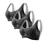 Cocila BH Damen Ohne Bügel Netzstoff, Atmungsaktiv, Mesh-Cup, Dünner Stil, Dessous Für Bügel, Großer Bustiers Sport Push Up Trägerloser Rückenfrei Durchsichtig Dunkelrot Dirndl- Verschluss