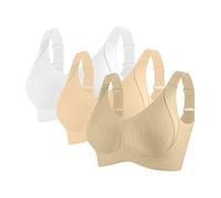 Cocila BH Für Senioren Atmungsaktiver Mit Frontverschluss Bügellose BHS Ältere Frauen Ohne Bügel Sport Starker Halt Nahtlos Sport-BH Naturana Damen Sexy Transparent Bügelloser Soft Große Brüste