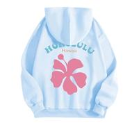 Cocila Black of Friday Angebote 2024 Baby Sommer Hoodie Damen Dünn Hoody Damen Mit Kapuze Rot Oversize Sweater Damen Bunte Pullover Damen Oversize-Strickjacke Damen Mode Fruehling Letzte Bestellung