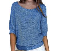 Cocila Blitzangebote des Tages Heute Befristet Damen-Baumwoll-Leinen-5-Ärmel-Bluse T Shirt Damen Leinen Sonnenschutz-Cardigan Shirt Damen Fruehling Seidentop Damen Rosa Sommer Sachen Damen Sale