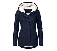 Cocila Damen Plus Size Wintermantel Damenjacke Dicker Outwear gefütterter Kapuzenmantel Warmer Trench Damenmantel Mantel Damen Rotwein