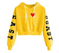 Cocila Damen Sale Marken Blitzangebote Gothic Hoodie Oversized Kapuzenpullover Damen Fleece Sweatshirt Gelb Damen Deckenpullover Damen XXL Oversize Pullover Damen 4XL Mein Bestellung Anzeigen