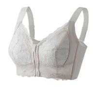 Cocila Damen Sexy Smooth Wireless T-Shirt Weicher, Kabelloser Push-Up-BH Mit Frontreißverschluss Und Formgebendem Komfort Für Fitness Outfit Women's Bras Neckholder BH Push Up Stütz Ohne Bügel