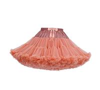Cocila Damen Tutu Klassisch Rock Damen- Feste Farb-Tanzparty-Röcke Softshell (O, One Size) Petticoat Kurz Tüllrock Rosa Gelb Rot Pinker Grüner Tüll Lila Grünes Ballett Tütü Schwarz Festliche
