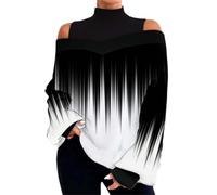 Cocila Damen Weite Blusen Oversize T-Shirt Plus Size Umhang Ärmel Kurzarm Top Tiefer Rückenausschnitt Frühlingsbluse Sale Angebote