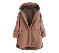 Cocila Damen Winterjacke Schwarz mit Kapuze, ärmelloser Pullover, Weste, Bluse, Hemden, Mantel, Sweatshirt Damen Mantel Wasserfall Dünner Mantel Damen Parka Winterjacke Damen Womens Winter Coats