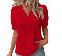 Cocila Day Prime 2025 Angebote T-Shirt Damen Kurzarmshirt Tops Für Große Größen Feinripp Blusenhemd Oversize Duenner Pullover Meine Bestellung Anzeigen T Shirt mit V-Ausschnitt Kurzärmeliges